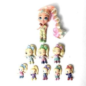 JoJo Siwa 5.5" Fashion Doll (3)3" Figures (5) 2.25" Collectable Figures Dolls